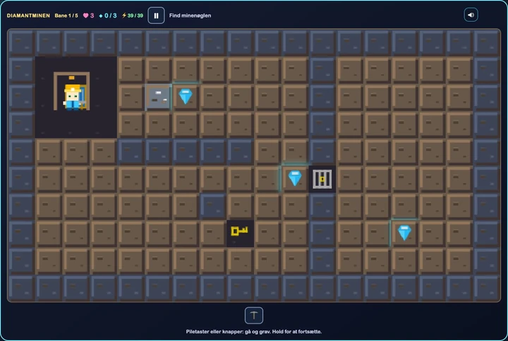 Screenshot fra Diamantminen